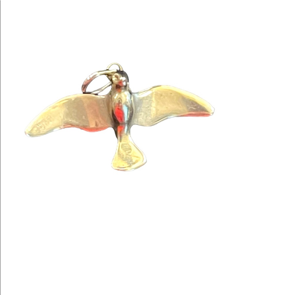 Vintage 10k gold Dove religious christian symbol necklace pendant - Picture 5 of 9